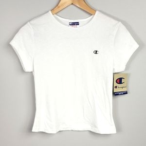 Champion Ribbed Cotton Blend Crop Tee Women's Sizes